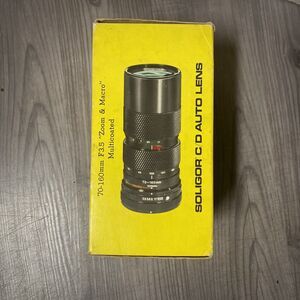 Soligor 70-160mm F3.8 Nikon Mount Multicoated C/D Auto Lens A+ Opened Box